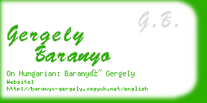 gergely baranyo business card